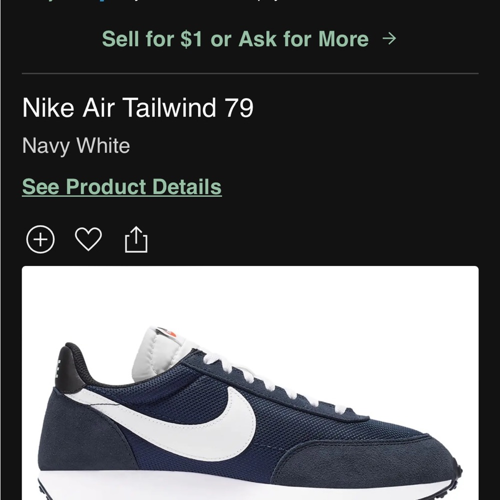 Nike Air Tailwind 79 Obsidian Blue Navy Retro Men's Size 7